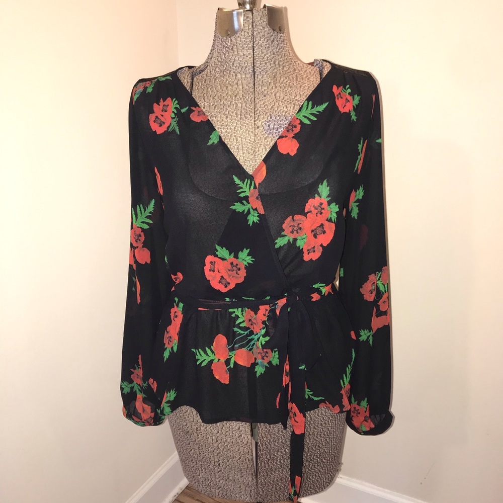 ❌SOLD❌Faux Wrap Blouse